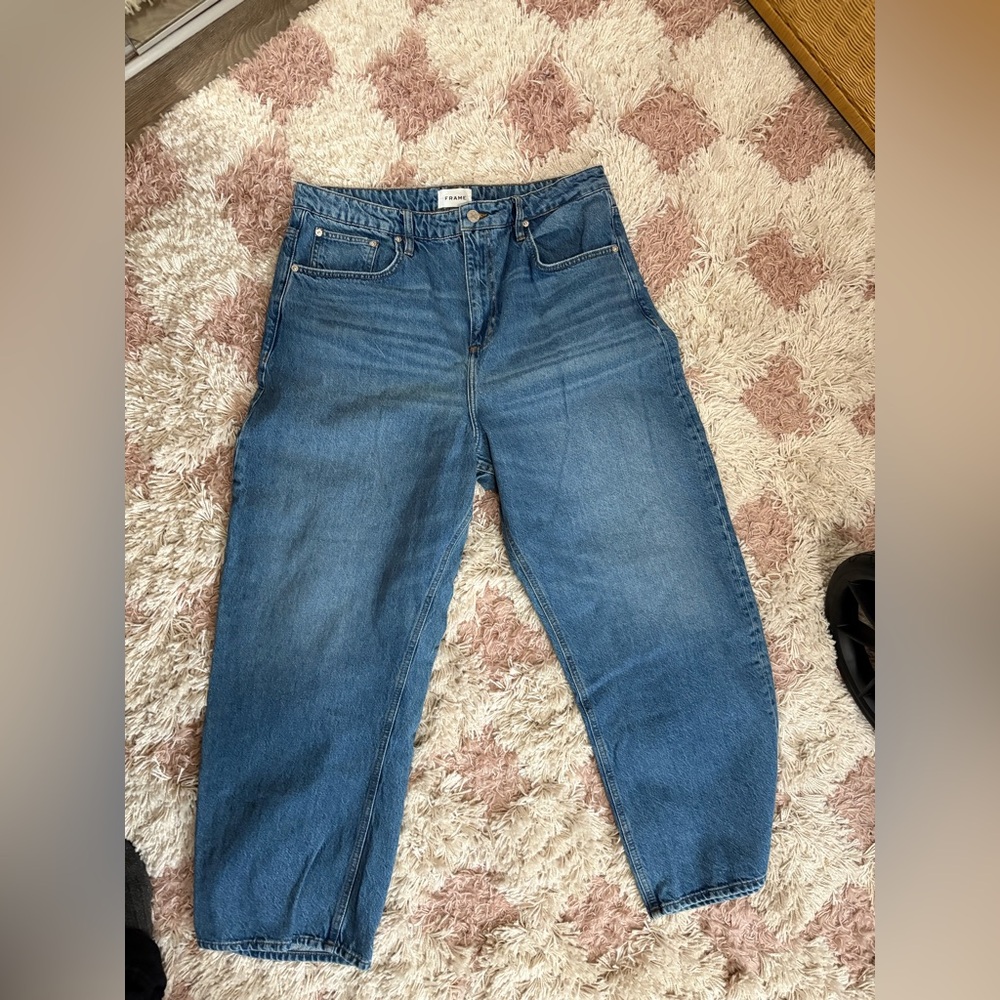 Frame Denim Blue Wide Leg Jeans - Picture 5 of 10